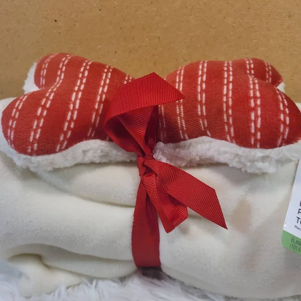 Boots & Barkley Blanket & Plush Bone Toy Set- NWT